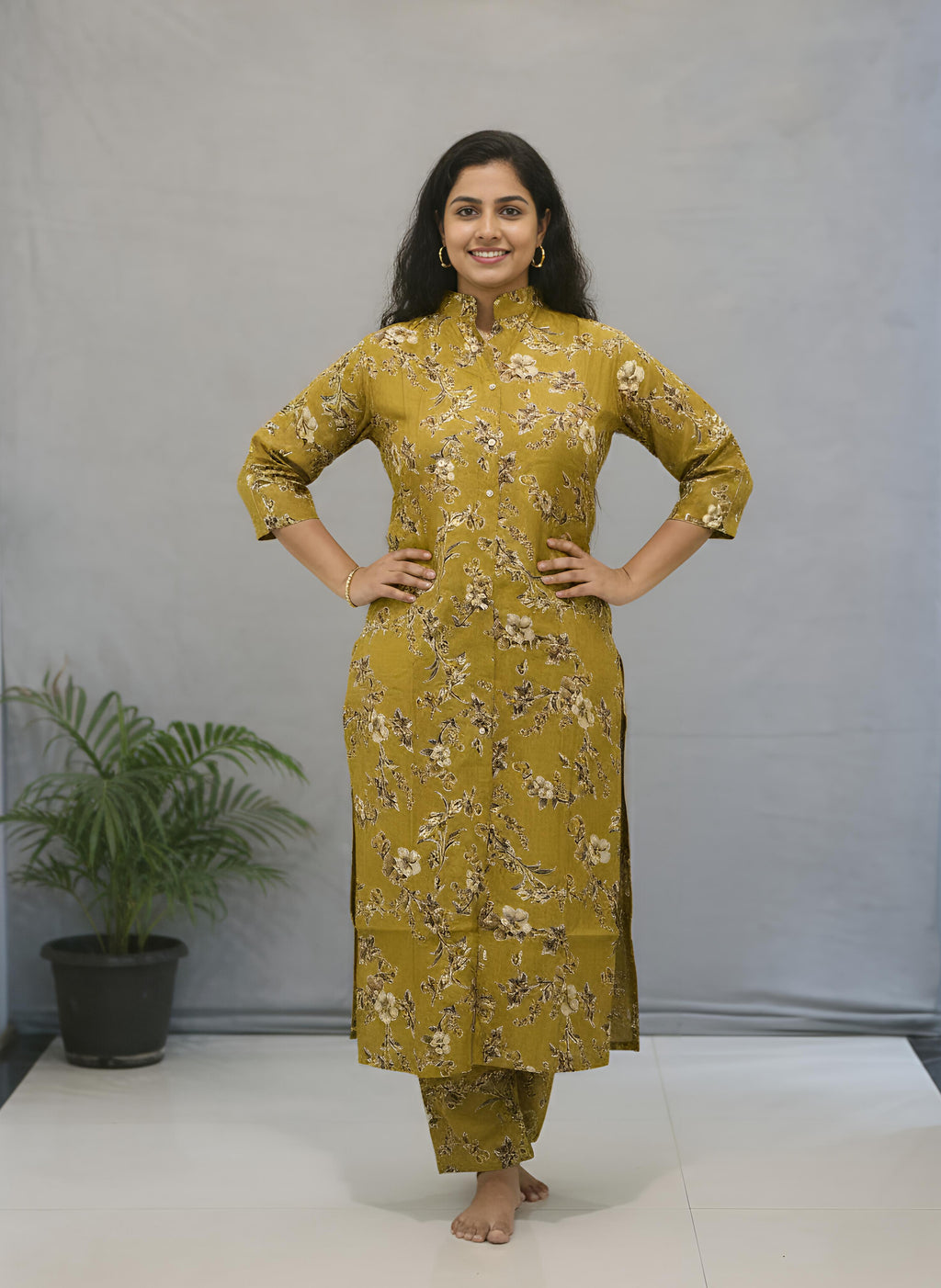 Chinese Collar Cord Set with Pockets | 3 Shades