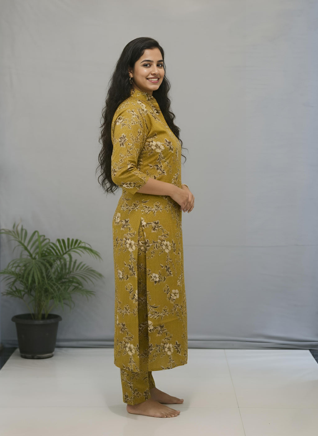 Chinese Collar Cord Set with Pockets | 3 Shades