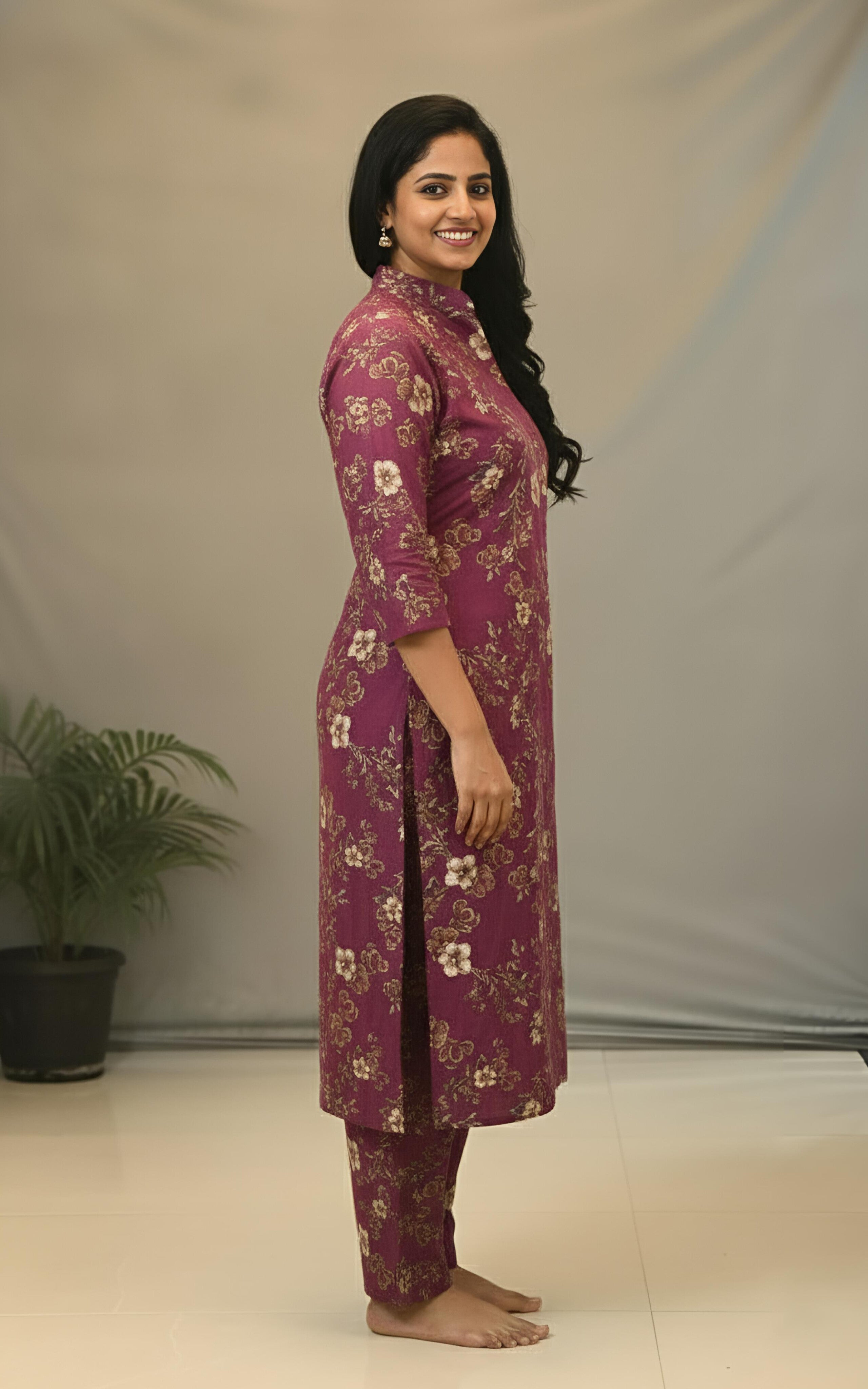 Chinese Collar Cord Set with Pockets | 3 Shades