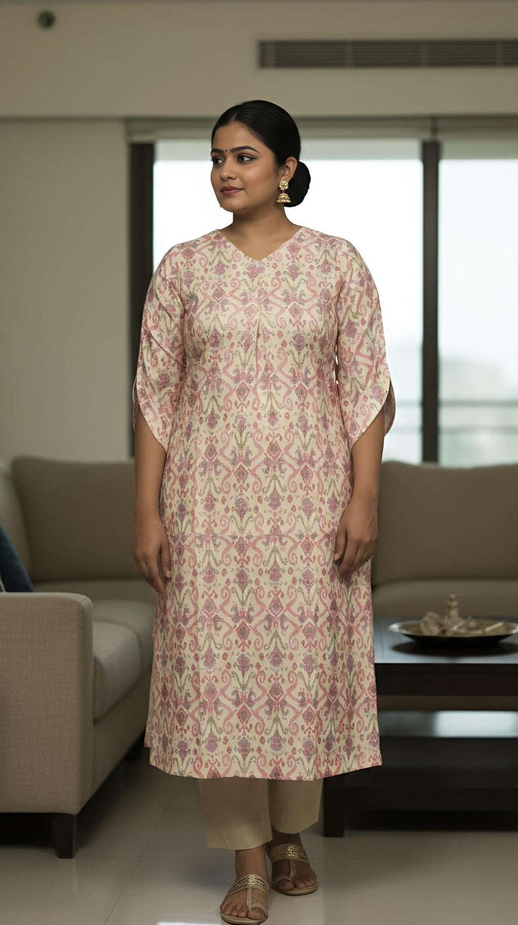 Petal-Drop, the Trendsetter | Cord Set | Pink and Beige