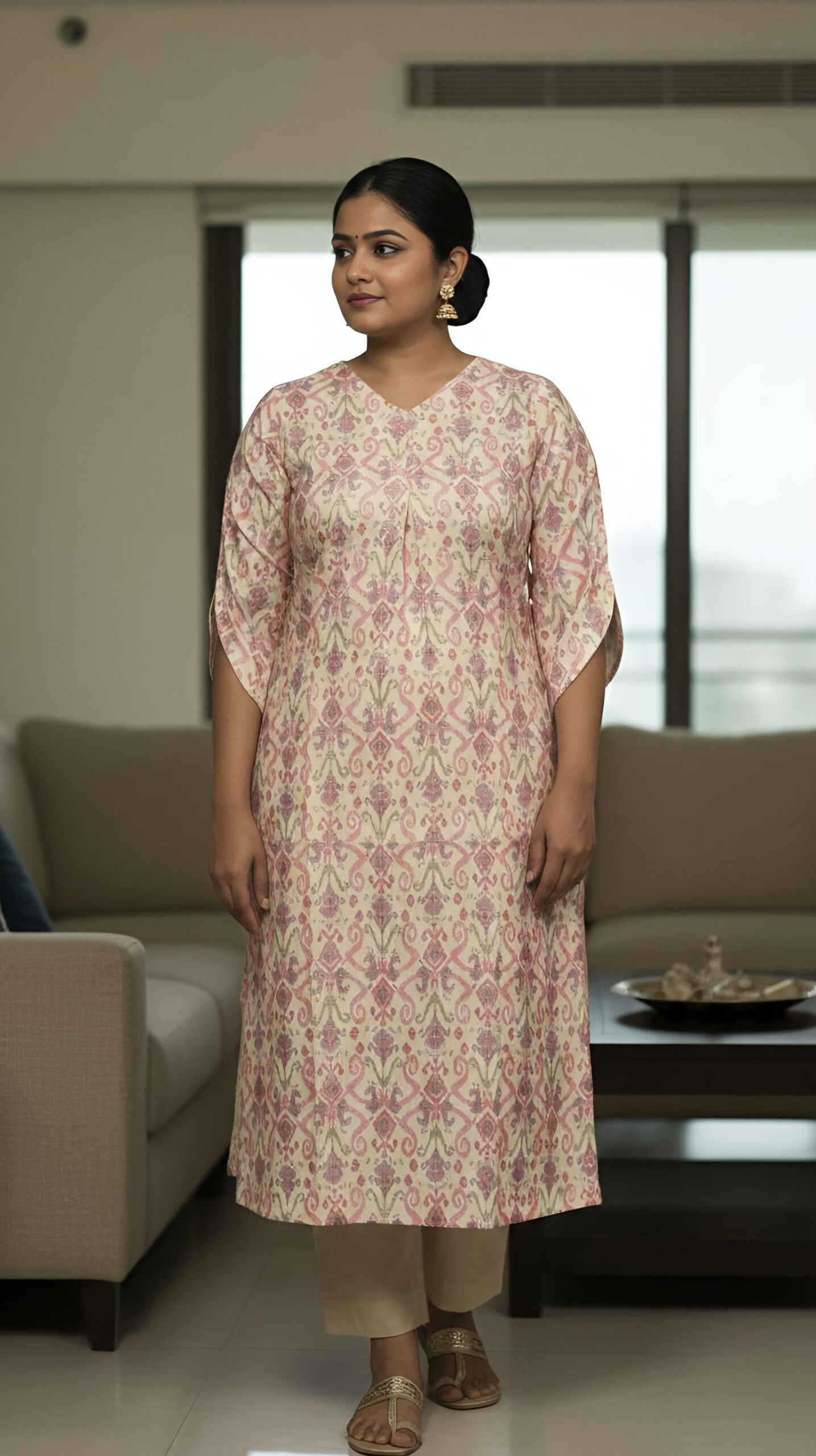 Petal-Drop, the Trendsetter | Cord Set | Pink and Beige