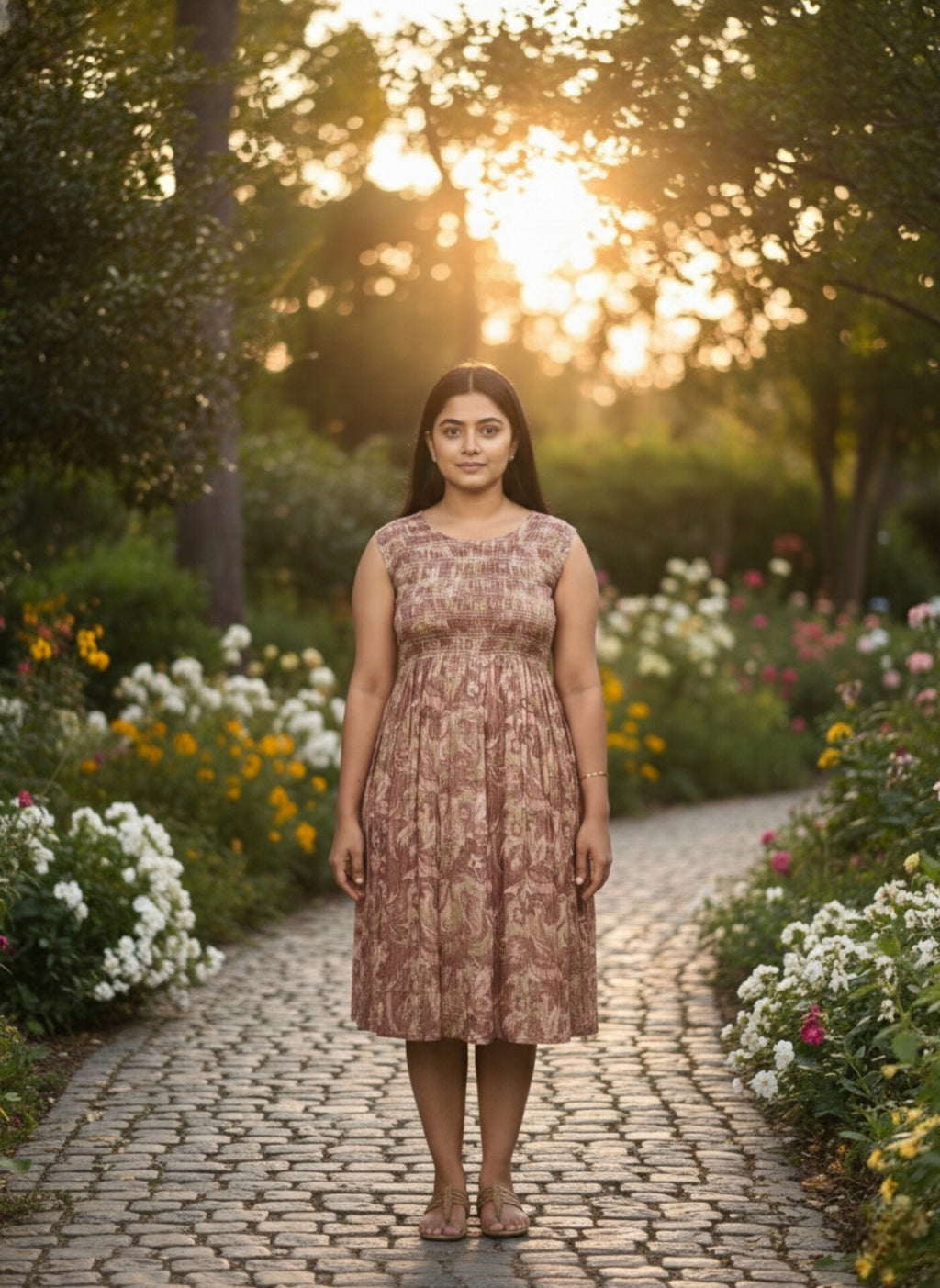 Canyon Crease - The Earth Frock with crepe design