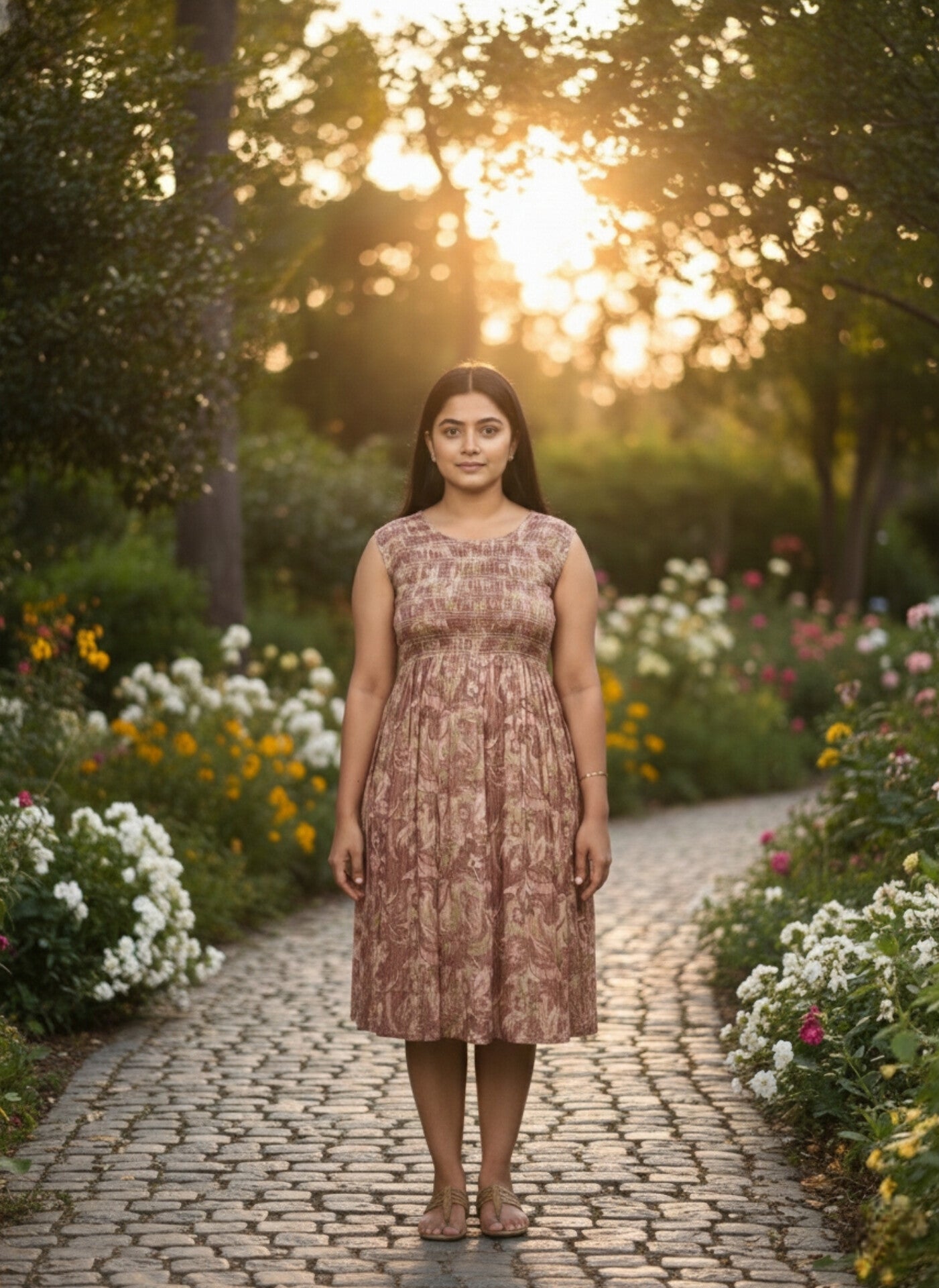 Canyon Crease - The Earth Frock with crepe design