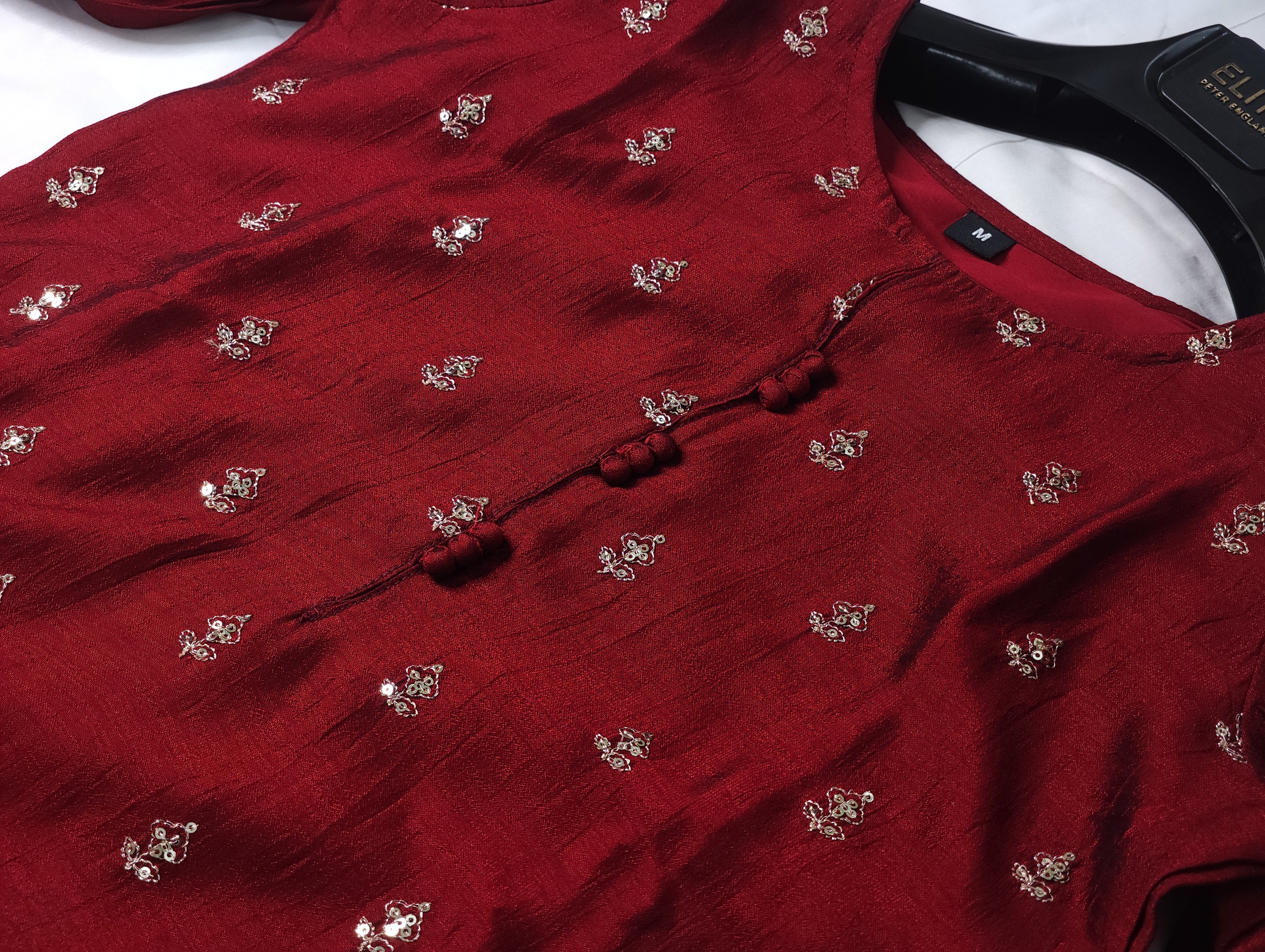 Kurthi | Tissue Silk | Happy Red