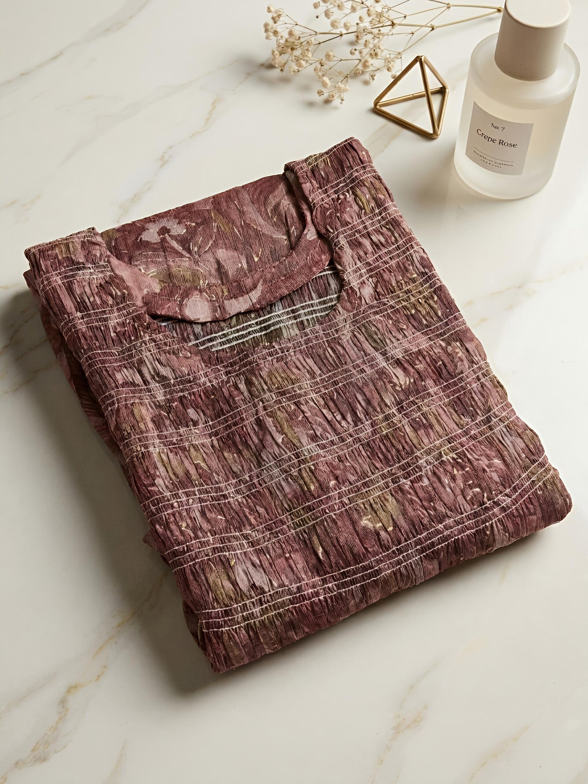 Canyon Crease - The Earth Frock with crepe design