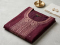 Kurthi | Tissue Silk | Wine